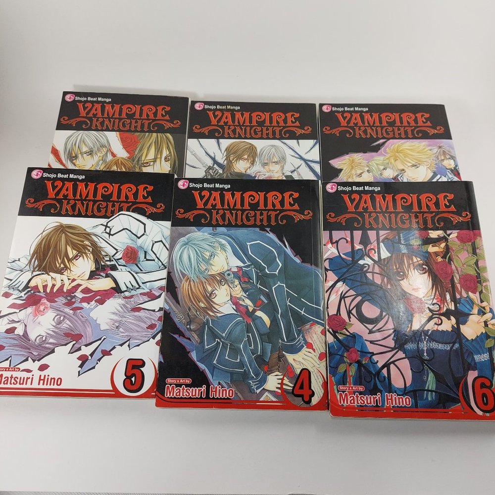 Vampire Knight Volumes 1-6 Manga Set by - Black/Red Covers